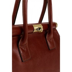 Sac porté main 2 poignées - Cuir de vach. Végétal - Hexagona 