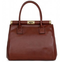 Sac porté main 2 poignées - Cuir de vach. Végétal - Hexagona 
