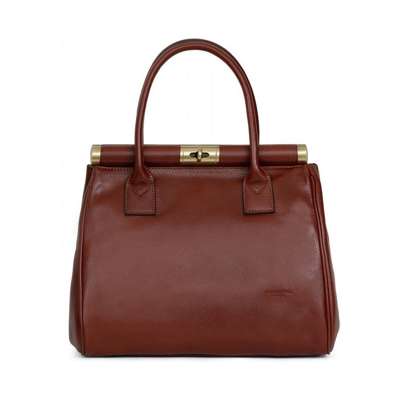 Sac porté main 2 poignées - Cuir de vach. Végétal - Hexagona 